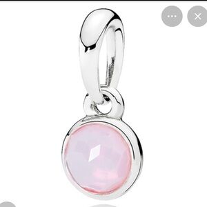 Pandora Silver Pendant with Pink Gemstone